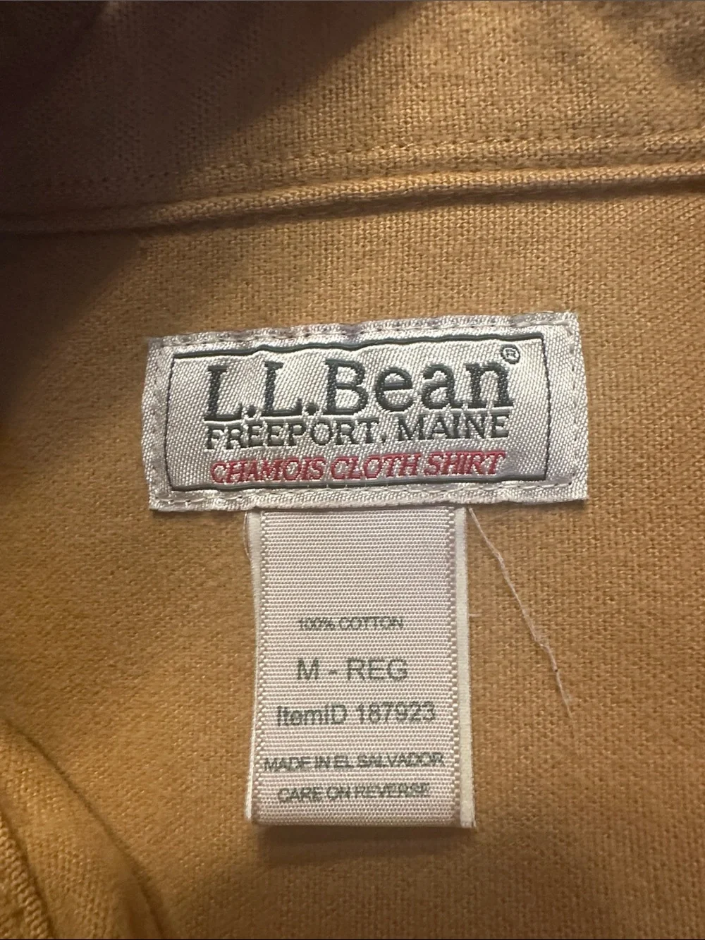 Vintage L.L. Bean Men’s Caramel Tan Chamois Shirt
